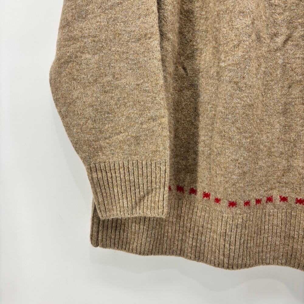 Vince Camuto Size XL Women's Christmas Sweater Reindeer Tan Red - Picture 10 of 16